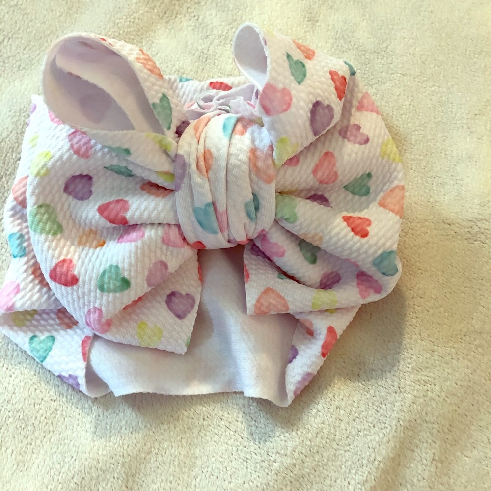 Candy Heart Pastel bow headwrap
